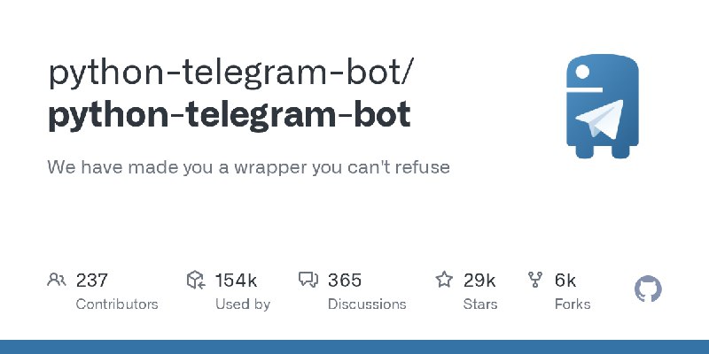GitHub - python-telegram-bot/python-telegram-bot: We have made you a wrapper you can't refuse